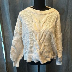 J. Crew Cream Cable Knit Sweater